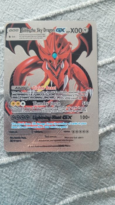 Karta pokemon Slifer the Sky Dragon GX
