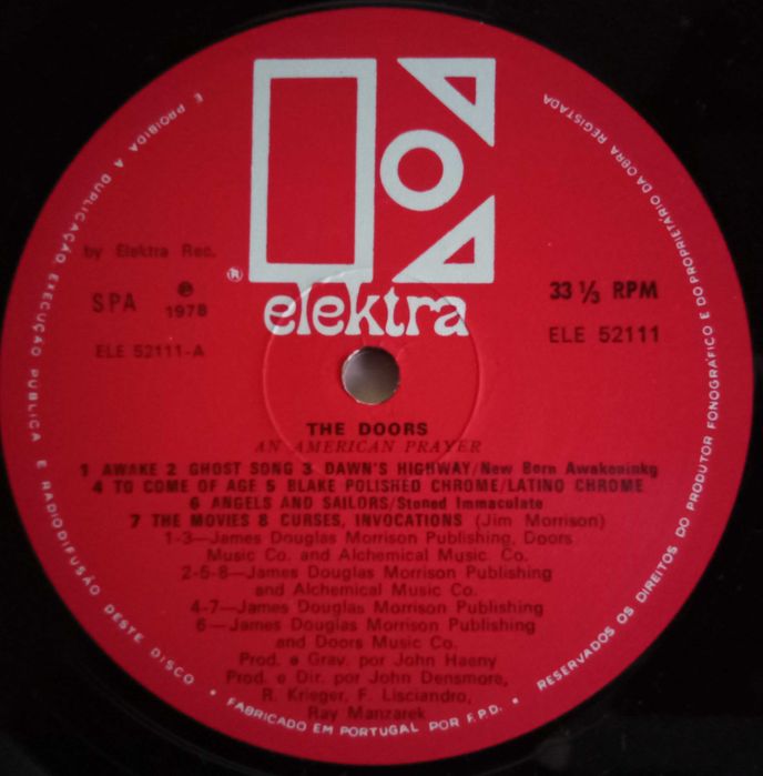 Doors	- - - - -	An American Prayer	- - - - -	LP