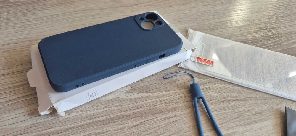 Qasyfanc Etui na telefon komórkowy iPhone 13 z 2 szt. folii ochronnej