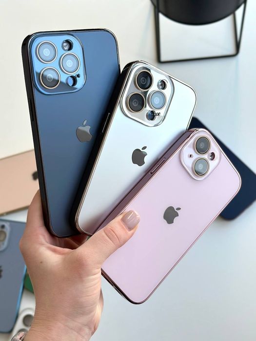 Чехол стеклянный на iPhone 14 Pro Max чохол айфон про макс (всі)