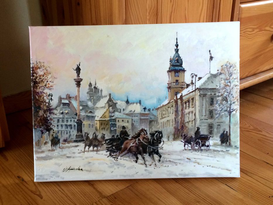 Obraz olejny 30x40cm Warszawa