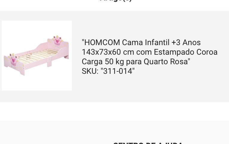 Cama rosa infantil