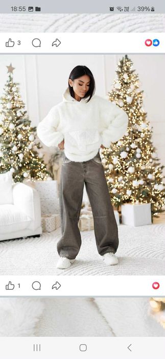 By o la la jeansy szare L