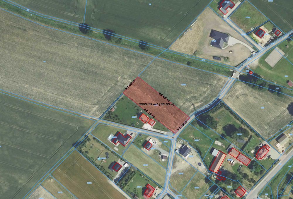 Działka budowlana 3006 m² (30 arów) – Włóki | Media przy działce - woda prąd i kanalizacja | Sprzedaż bezpośrednia