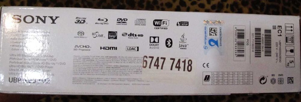 Sony UBP-X800M2 проигрыватель плеер 4K Ultra HD Blu-ray dvd cd