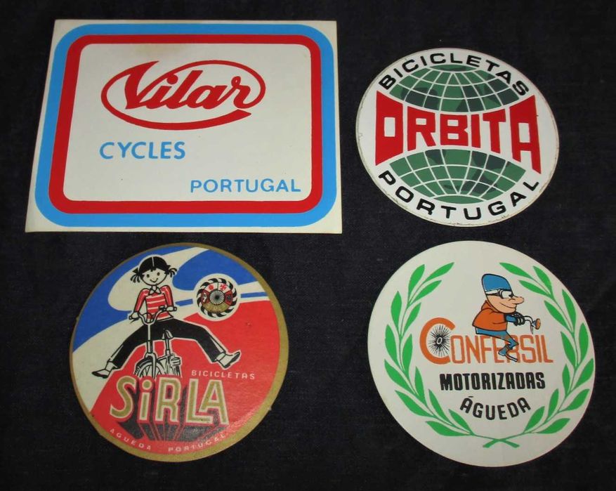 Vintage Bicycle and Motorized Vehicle Stickers: Orbita, Vilar, Sirla