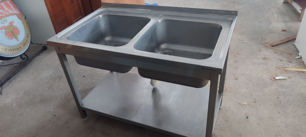 Zlew dwukomorowy Stalgast 120x70 nierdzewny