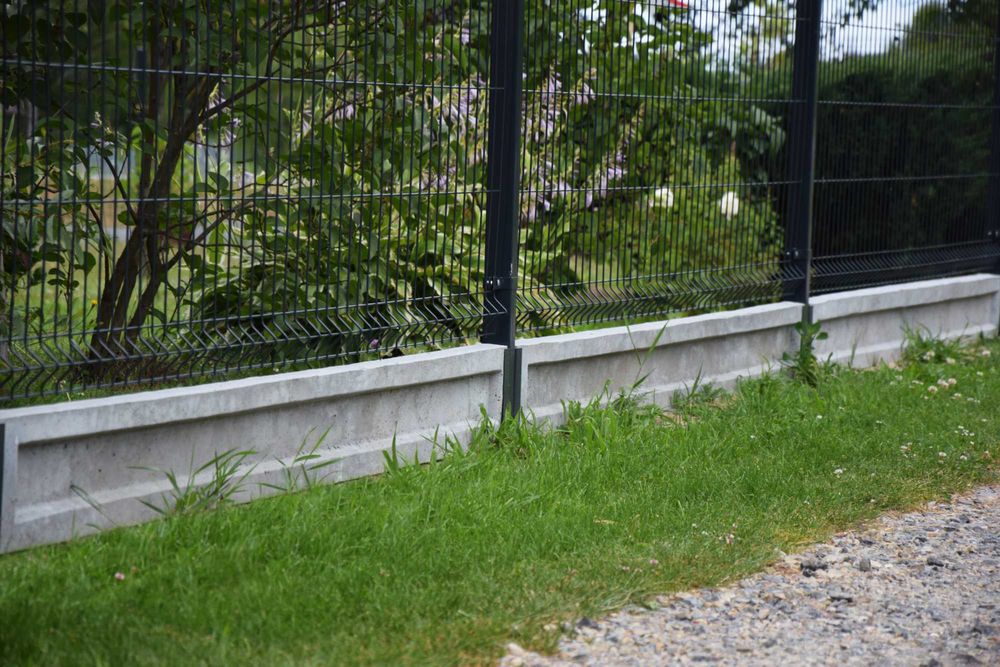 Ogrodzenia panelowe 3d 123cm z podmurówką na ceowniku, panel 4mm,