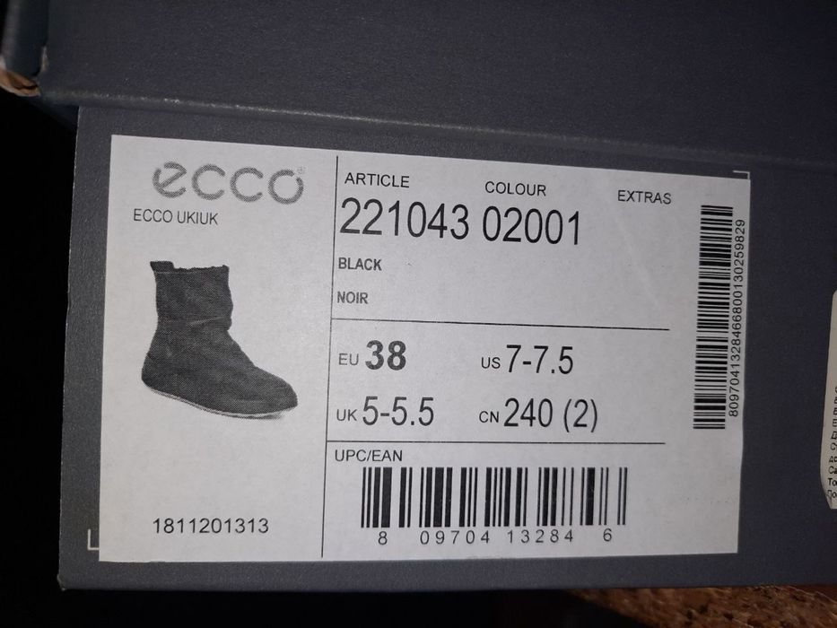 Продам сапоги зимние, б/у, ecco ukuik, размер 38