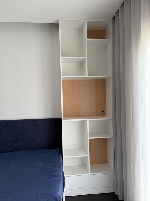 Quarto Completo Cama Colchão Aparador Secretaria Prateleiras