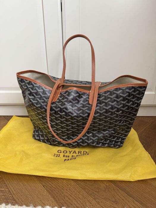 Torebka shopper bag Goyard logowana logo torba brązowa duża