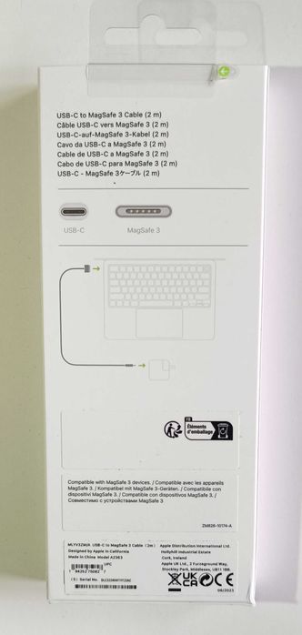 Apple MLYV3ZM/2 USB-C Magsafe 3 A2363 2m oryg BOX