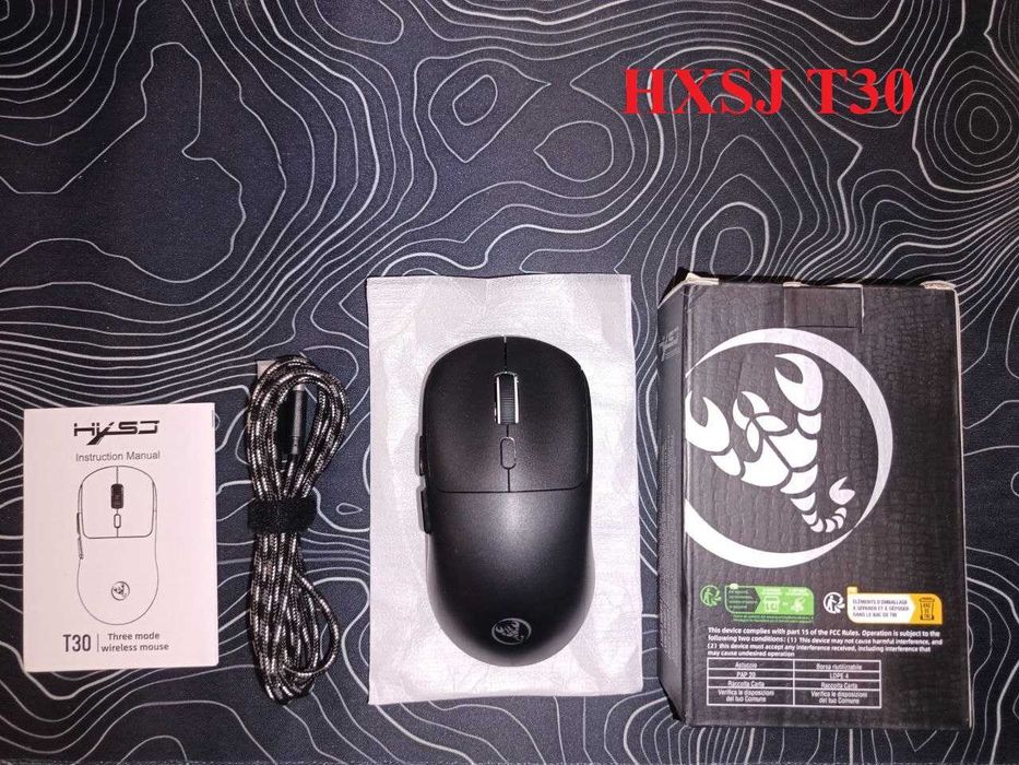 АКЦІЯ! СУПЕР ЦІНА! Бездротова Акумуляторна Ігрова мишка HXSJ T90, T90 Pro (з док станцією) RGB Игровая мышка , мышь Блютуз Bluetooth