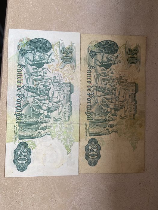 2 Notas 20 Escudos 1971