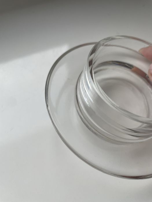 Pojemnik szklany na plastry cytryny PRL