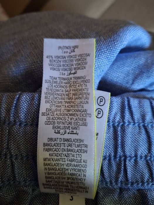 Нові лляні штани M&S Collection High Rise Tapered, льон/віскоза (UK 16)