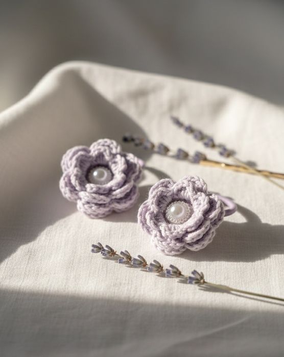 Резиночки для волосся в'язані гачком