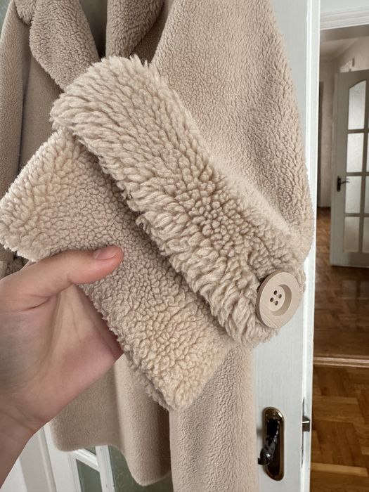 Шубка тедді, подовжена