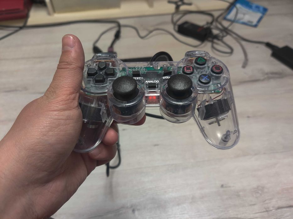 Проводной вибро джойстик для playstation 2, 1, PSX.