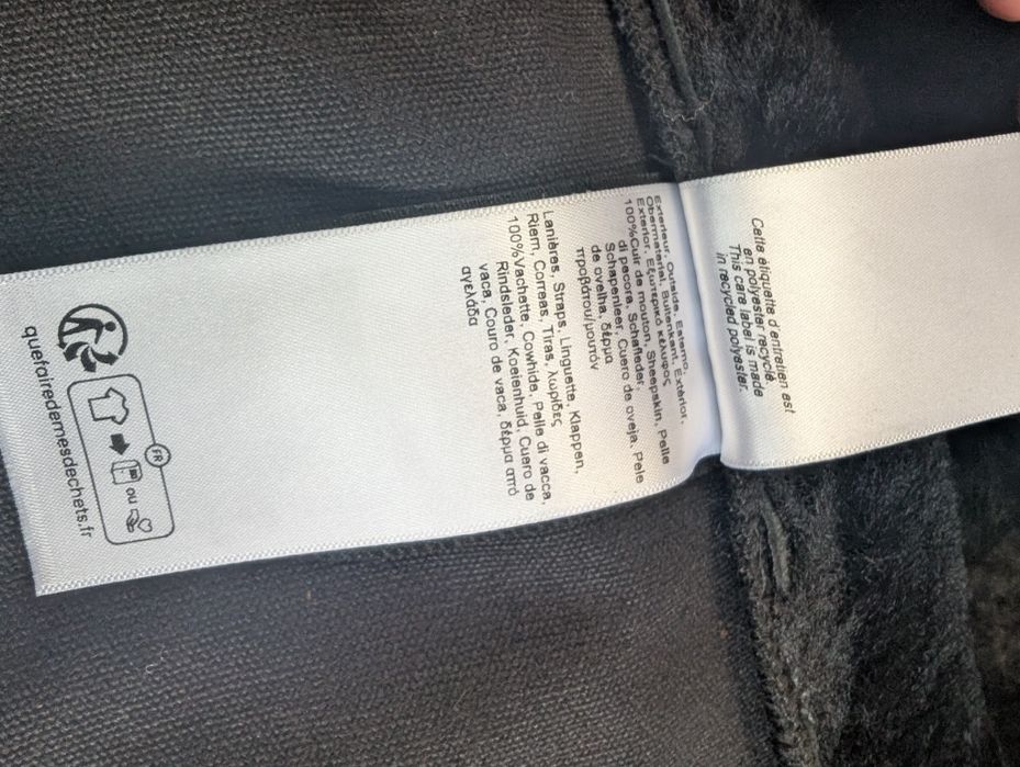 Czarna kurtka skórzana Schott shearling sheepskin owcza pilotka b3