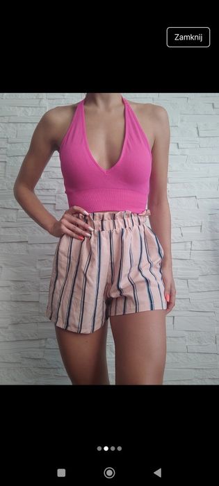Lekkie Szorty wysoki stan rozmiar xs S