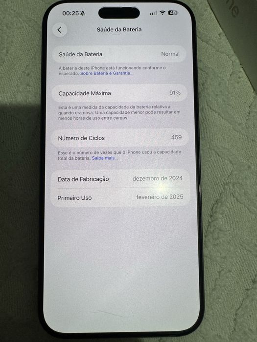 Iphone 16 pro max (Bateria 91%)