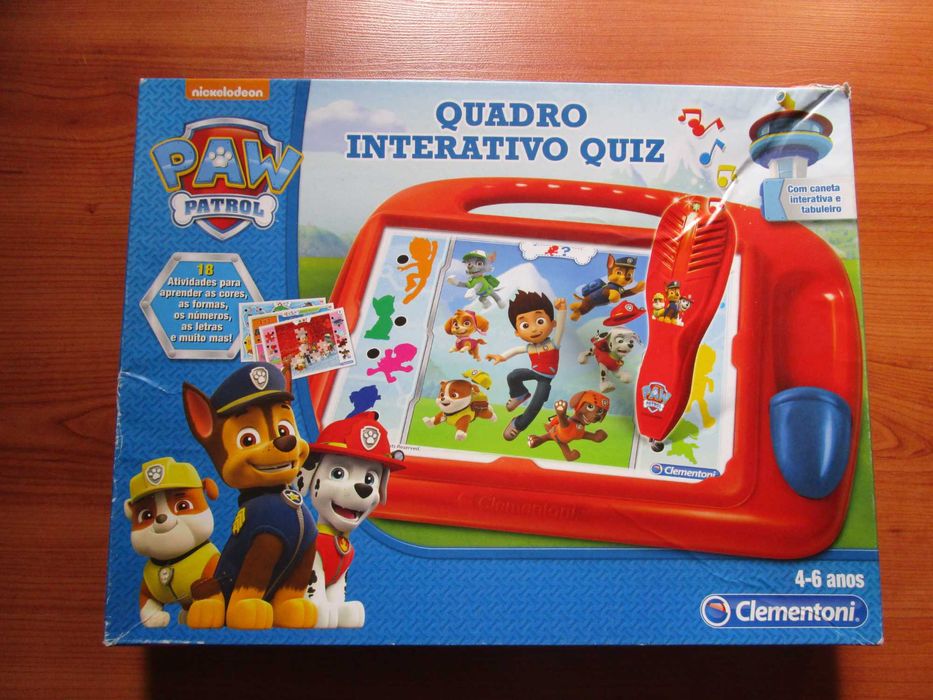 Jogo / Quadro Quizz Interativo Patrulha Pata / Paw Patrol - Clementoni