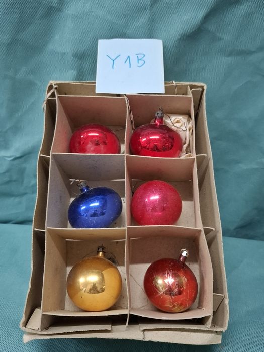 Bombki Bożonarodzeniowe 6szt prl
