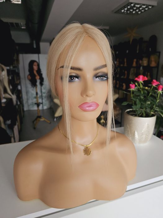Tupet topper z włosów naturalnych Monika blond