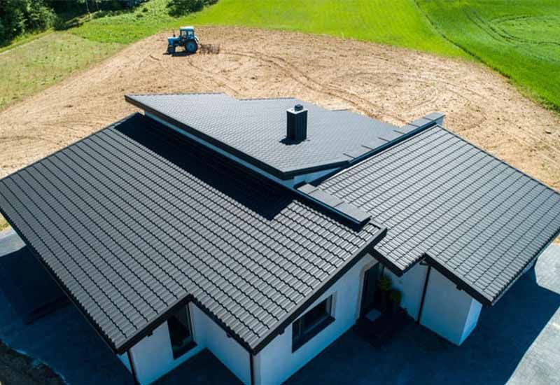 Blacha blachodachówka modułowa na dach antracyt mat od ręki