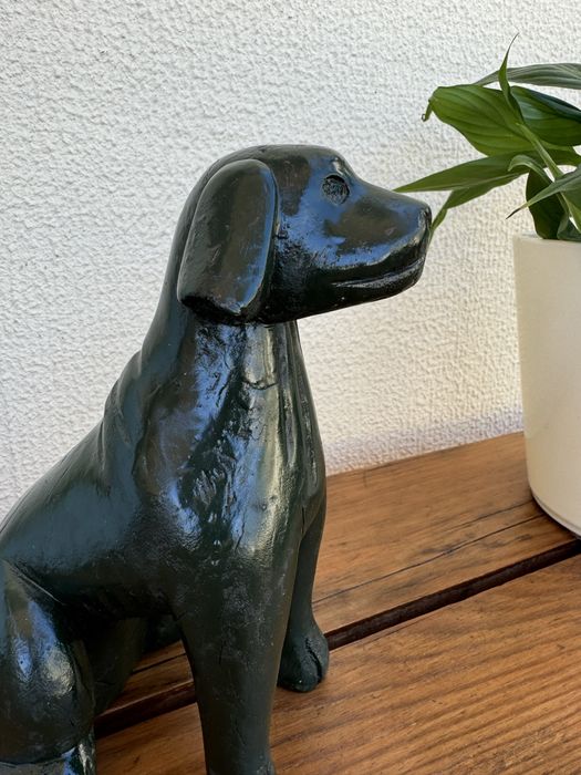 Figura do cão de madeira 22 cm Wooden dog figure