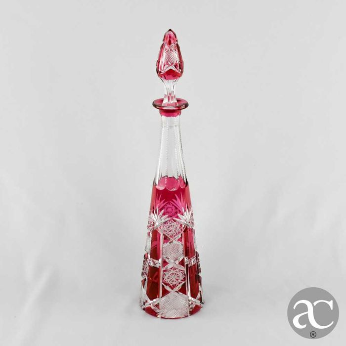 Garrafa cristal para licor Val Saint-Lambert, Art Déco - Estilo Eiffel