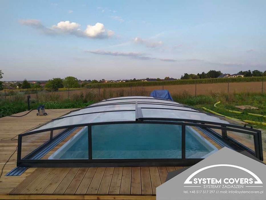 Zadaszenie basenowe, basenu, 370x790x80 cm , System Covers