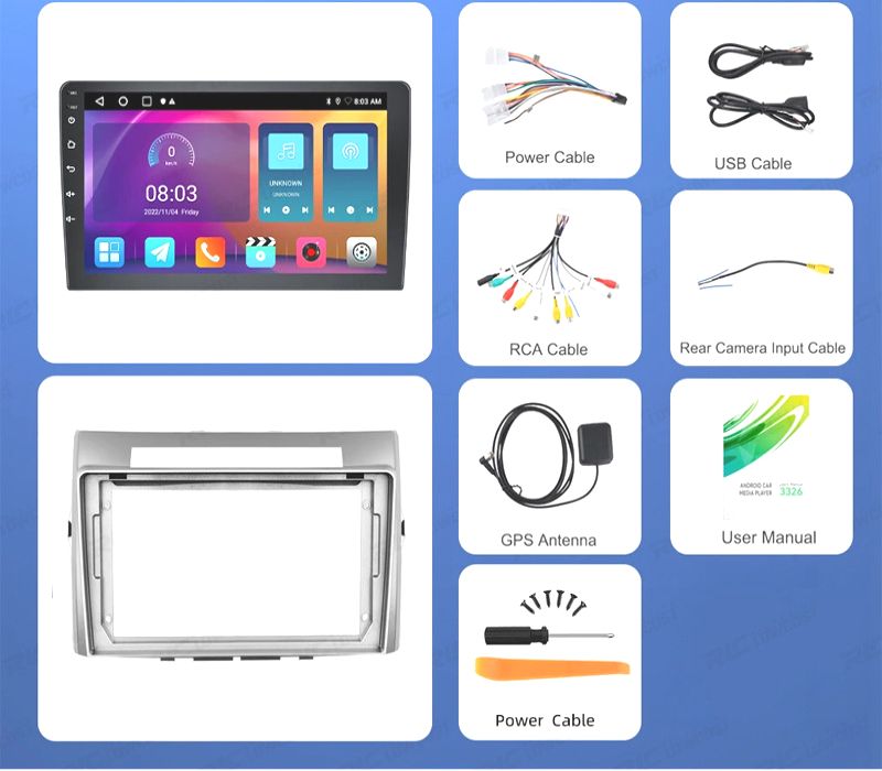 RÁDIO GPS ANDROID 13 TOYOTA VERSO 06-