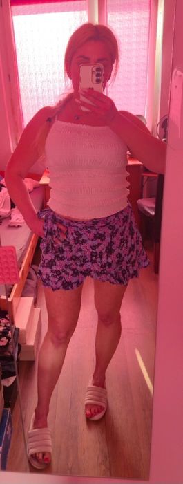 Spódnica spódniczka mini wiązana Sinsay