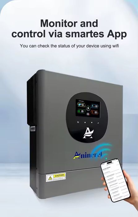 Гібридний інвертор Анінерел 4.2 кВт 24в кольоровий екран WiFi