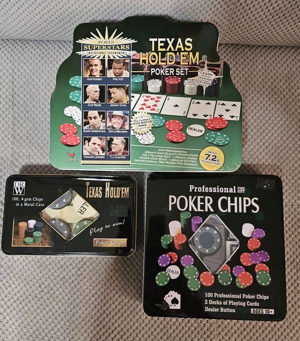 Zestaw Poker Texas Hold'em Chipy + Karty English