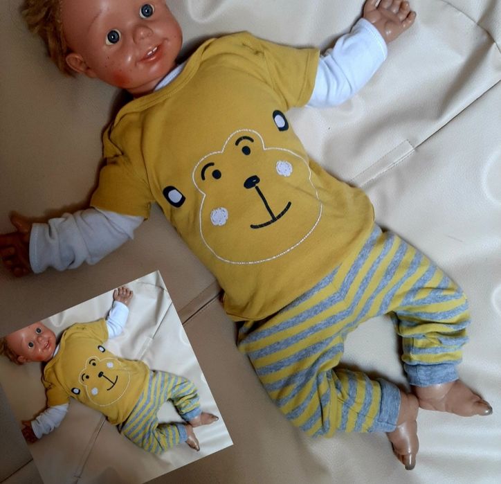 Zestaw roz 74 15 sztuk mega paka komplet dla chłopca wyprawka dres