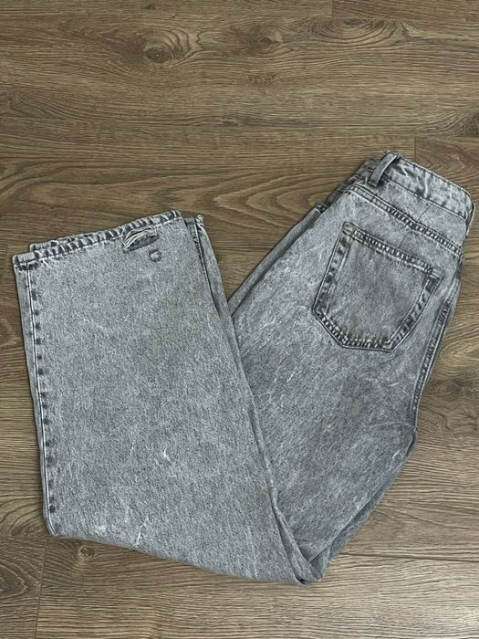 Джинси сірі жіночі широкі джинсы жениские широкие широкі