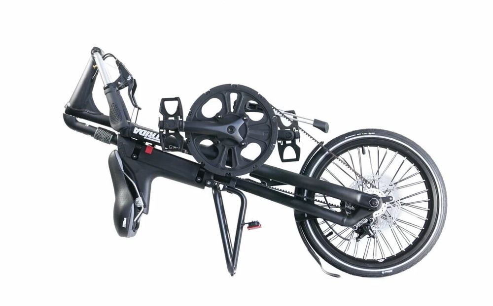 Rower składany STRIDA SX na pasku zebatym czarny mat