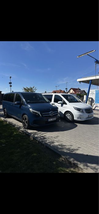 Transport 8 lub 9 osobowy bus van Mercedes transfer na lotnisko