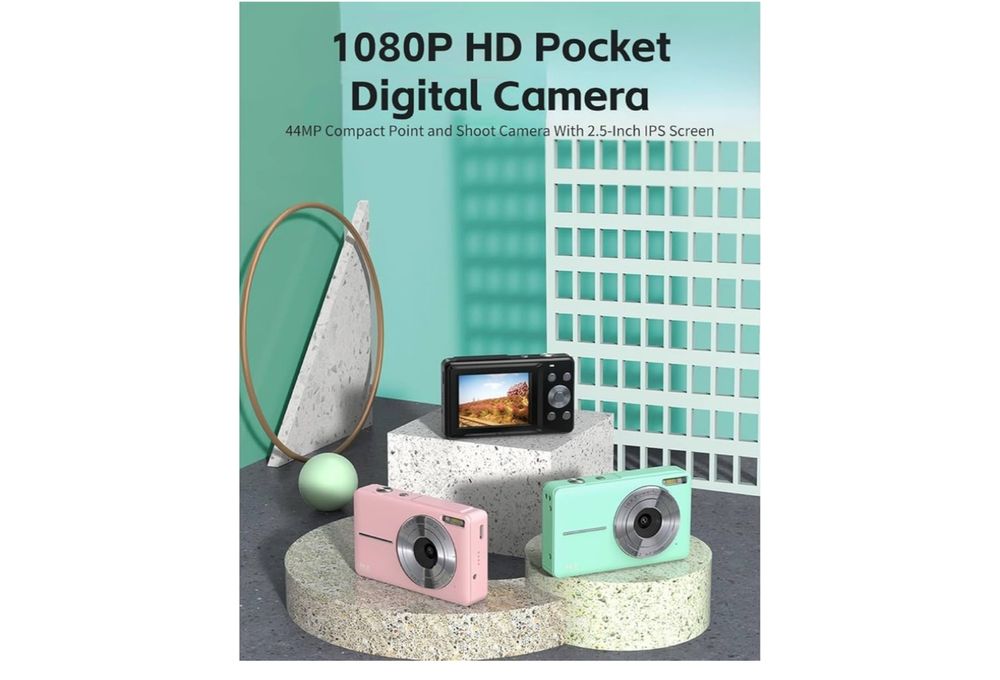 Aparat cyfrowy kompaktowy 44MP 16x zoom detekcja twarzy 1080P