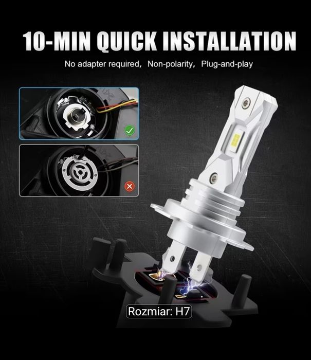 Żarówki TURBO  H7 LED