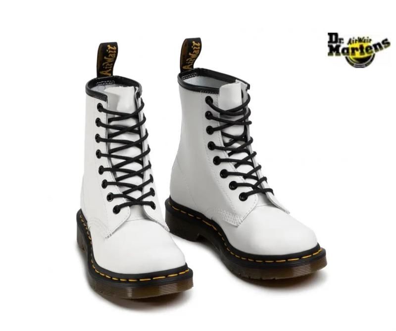 шкіряні лакові білі черевики Dr.Martens,  оригінал