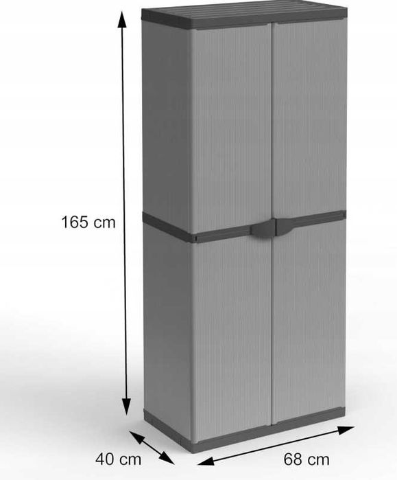 MONGARDI Szafa gospodarcza PP/PCV 68x40x165 cm