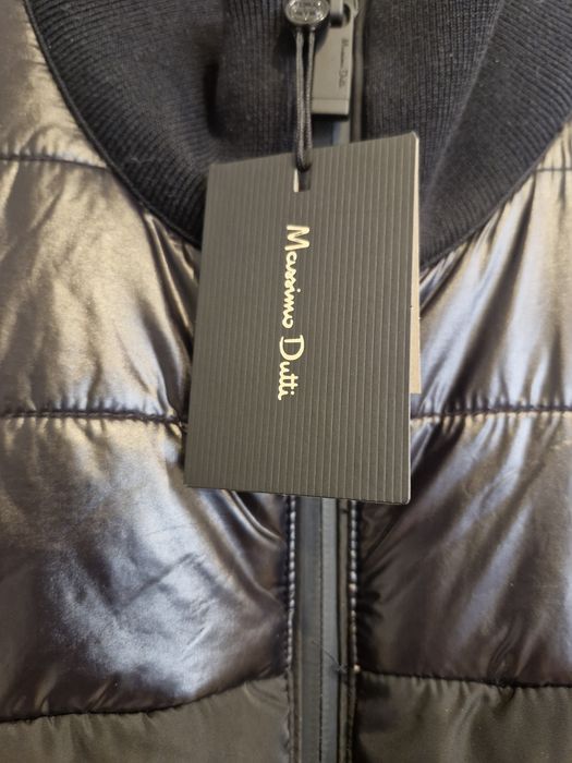 MASSIMO DUTTI Kurtka Hybrydowa Pikowana Sweter Męski S Nowa z Metką Premium