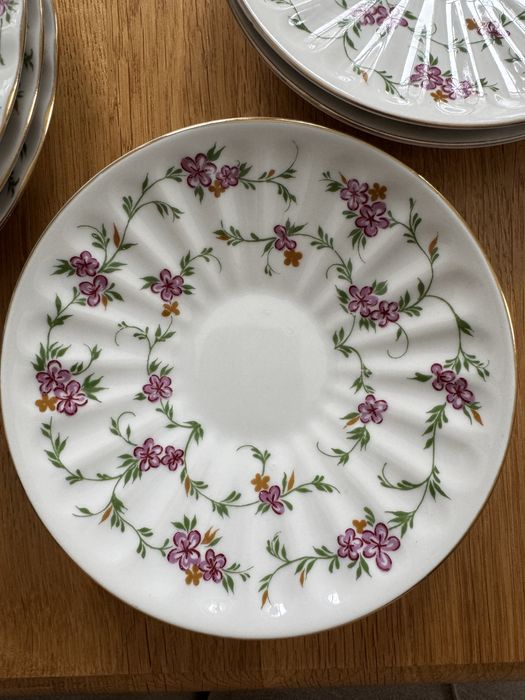 Trzy spodeczki porcelanowe Łomonosov