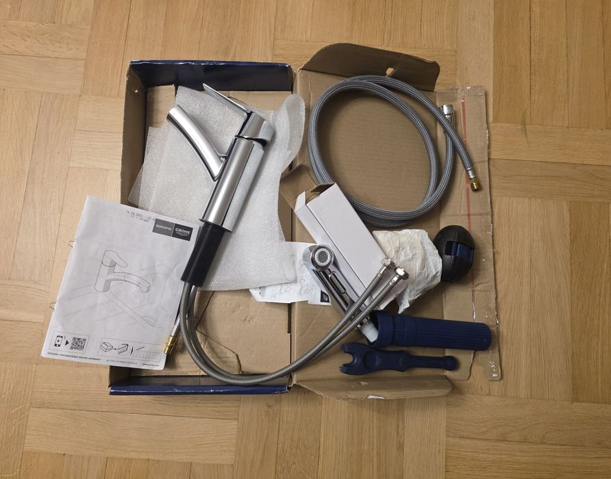 Bateria Kuchenna GROHE START Nowy Kran 2 strumienie wyciągana wylewka