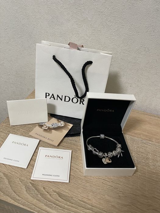 Pandora оригинал серебро+ золото