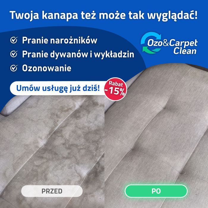 Pranie tapicerki meblowej- Ozo Carpet Clean
